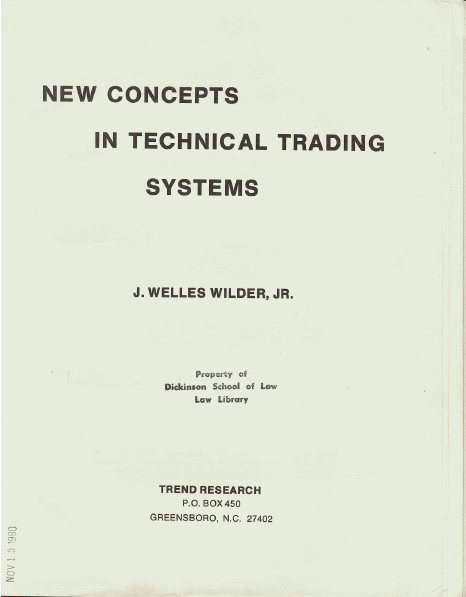 welles wilder new concepts in technical trading systems pdf